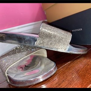 homemade bedazzled slide ons